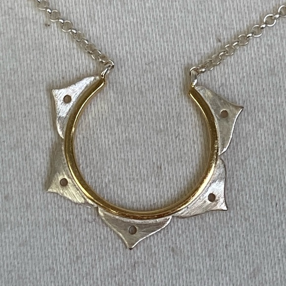 Cute Two tone Sterling Necklace & Ring Set - Picture 3 of 9